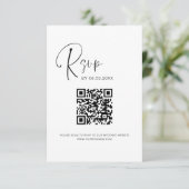 QR-code RSVP bruiloft Website legant (Staand voorkant)