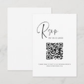 QR-code RSVP bruiloft Website legant Kaartje (Voorkant / Achterkant)