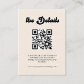 QR-code RSVP-bruiloft Website Visitekaartje (Voorkant)