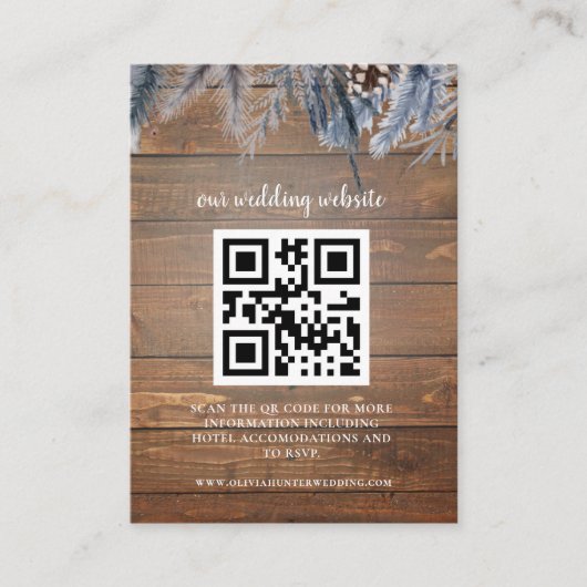 QR-code RSVP-bruiloft Website Visitekaartje (Voorkant)
