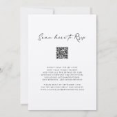QR-code RSVP Calligraphy Kraft Paper Wedding Kaart (Achterkant)