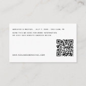 QR-code RSVP details foto moderne trouwwebsite Informatiekaartje (Achterkant)