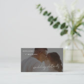 QR-code RSVP details foto moderne trouwwebsite Informatiekaartje (Staand voorkant)