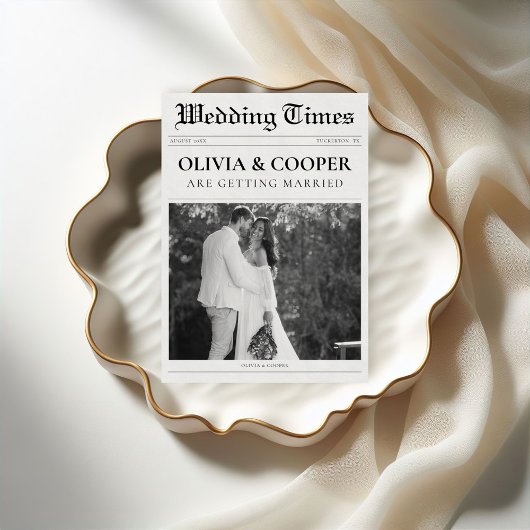 QR Code RSVP Details Nieuwsblad Trouwen Kaart