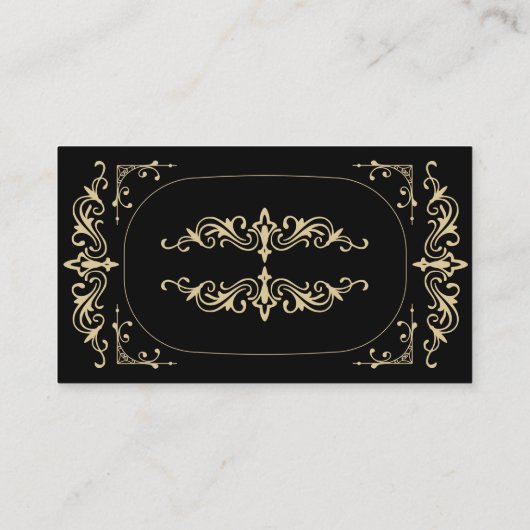 Qr-code RSVP Elegant Deco Gold Black Retro Weddens Informatiekaartje (Achterkant)