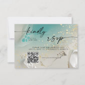 QR Code RSVP | Ethereal Shoreline Thelftblauwe Oce Save The Date (Voorkant)