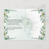 QR CODE RSVP Eucalyptus Leaves Greenery Wedding Po Briefkaart (Achterkant)
