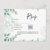 QR CODE RSVP Eucalyptus Leaves Greenery Wedding Po Briefkaart (Voorkant)