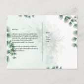 QR CODE RSVP Eucalyptus Leaves Greenery Wedding Po Briefkaart (Achterkant)