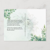 QR CODE RSVP Eucalyptus Leaves Greenery Wedding Po Briefkaart (Achterkant)