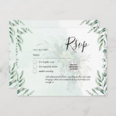 QR CODE RSVP Eucalyptus Leaves Greenery Wedding Po Briefkaart (Voorkant / Achterkant)