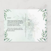 QR CODE RSVP Eucalyptus Leaves Greenery Wedding Po Briefkaart (Achterkant)