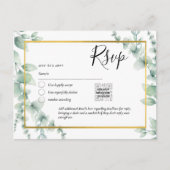 QR CODE RSVP Eucalyptus Leaves Greenery Wedding Po Briefkaart (Voorkant)
