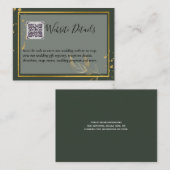 QR CODE RSVP GIFTS DETAILS Website bruiloft Informatiekaartje (Voorkant / Achterkant)
