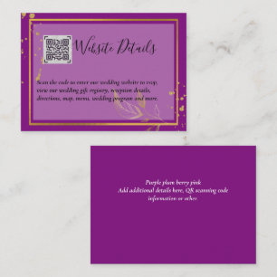 QR CODE RSVP GIFTS DETAILS Website bruiloft Informatiekaartje