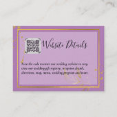 QR CODE RSVP GIFTS DETAILS Website bruiloft Informatiekaartje (Voorkant)