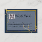 QR CODE RSVP GIFTS DETAILS Website bruiloft Informatiekaartje (Voorkant)