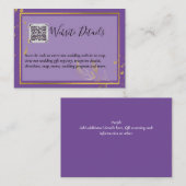 QR CODE RSVP GIFTS DETAILS Website bruiloft Informatiekaartje (Voorkant / Achterkant)
