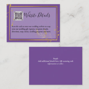 QR CODE RSVP GIFTS DETAILS Website bruiloft Informatiekaartje