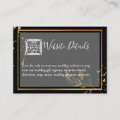 QR CODE RSVP GIFTS DETAILS Website bruiloft Informatiekaartje (Voorkant)