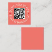 QR-code RSVP-grens en harthuwelijk Informatiekaartje (Voorkant / Achterkant)
