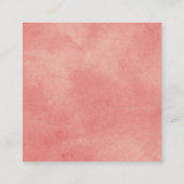 QR-code RSVP grens koraal roze gekleurde bruiloft Informatiekaartje (Achterkant)