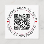 QR-code RSVP-grensgebied met vuurwapens met een br Informatiekaartje (Voorkant)