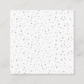 QR-code RSVP grijze grens en zilverconfetti Informatiekaartje (Achterkant)