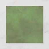 QR-code RSVP groene grens en bruiloft met hart Informatiekaartje (Achterkant)