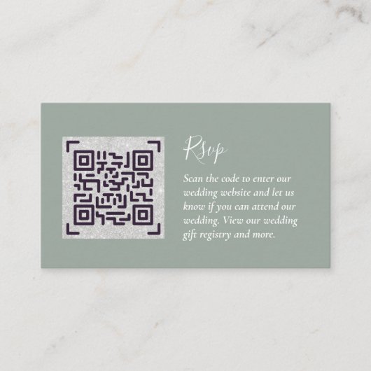 QR CODE RSVP Huwelijksdetails Accommodatie Cadeaus Informatiekaartje (Voorkant)