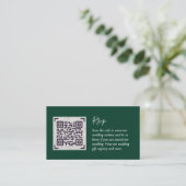 QR CODE RSVP Huwelijksdetails Accommodatie Cadeaus Informatiekaartje (Staand voorkant)