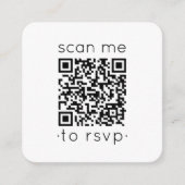QR Code RSVP Huwelijkswebsite Moderne Minimale Fot Informatiekaartje (Voorkant)