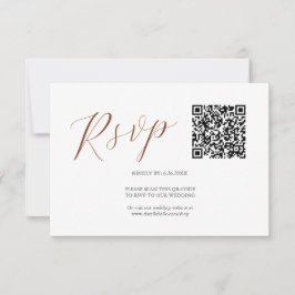 QR-code RSVP-kaarten Eenvoudig RSVP Kaartje