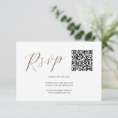 QR-code RSVP-kaarten Eenvoudig RSVP Kaartje (Staand voorkant)