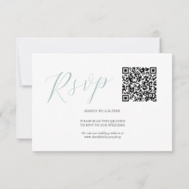 QR-code RSVP-kaarten Eenvoudig RSVP Kaartje