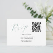 QR-code RSVP-kaarten Eenvoudig RSVP Kaartje (Staand voorkant)
