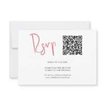 QR-code RSVP-kaarten Rood