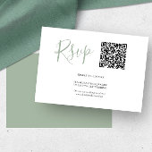 QR-code RSVP-kaarten Sage Green RSVP Kaartje