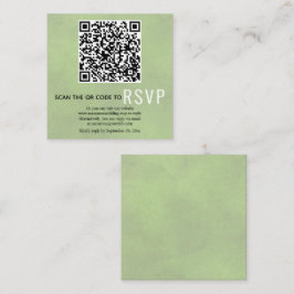 QR-code RSVP kleurgroen bruinbruiloft Enclosure Informatiekaartje