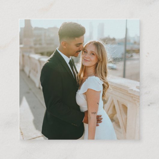 QR-code RSVP Moderne bruiloft invoegen Informatiekaartje (Achterkant)