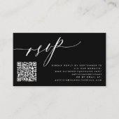 QR-code RSVP moderne website voor fotobruiloft Informatiekaartje (Voorkant)