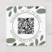 QR-code RSVP, Olijftak Mediterrane bruiloft Informatiekaartje (Voorkant)