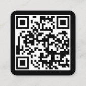 QR-code RSVP Online bruiloft Website Eenvoudig zwa Informatiekaartje (Achterkant)