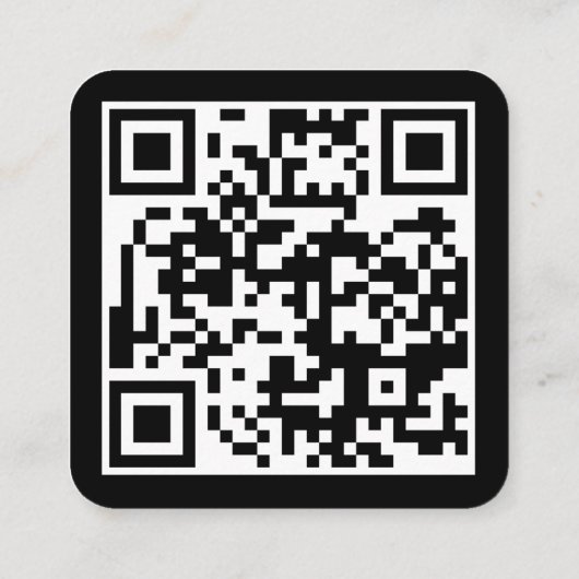 QR-code RSVP Online bruiloft Website Eenvoudig zwa Informatiekaartje (Achterkant)