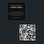QR-code RSVP Online bruiloft Website Eenvoudig zwa Informatiekaartje<br><div class="desc">QR-code RSVP Online bruiloft Website Eenvoudige zwarte behuizing Kaart</div>