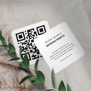 QR-code RSVP Online minimalist voor bruiloft Informatiekaartje