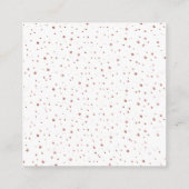 QR-code RSVP roos gouden grens en confetti Informatiekaartje (Achterkant)