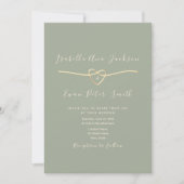QR Code RSVP Sage Green Wedding Kaart (Voorkant)