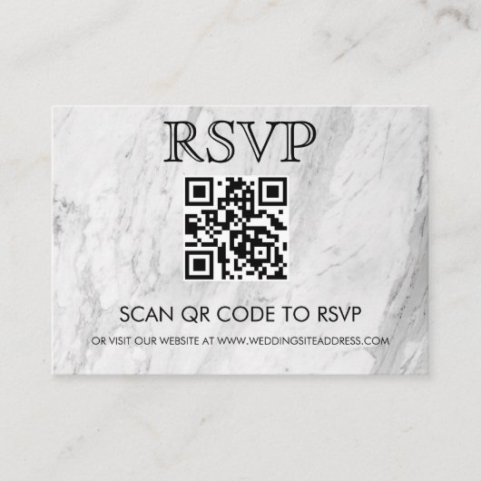QR-code RSVP Simple Visitekaartje (Voorkant)