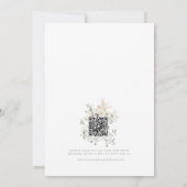 QR Code RSVP Trouwkaart Wilde Bloem Florale Kaart (Achterkant)